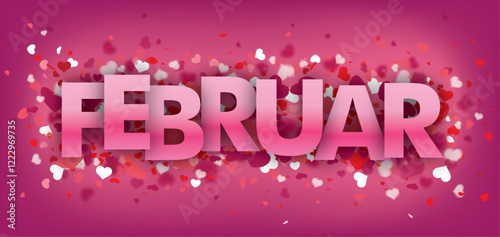 Valentinstagsmonat der Liebe Februar	