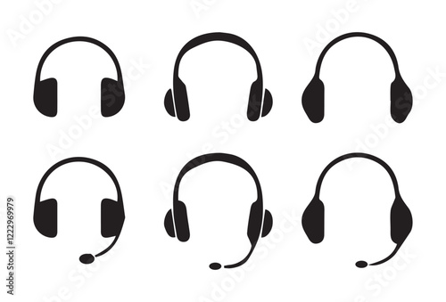 Music notes icon set,Set of musical notes icons.Black musical notes signs. Vector illustration