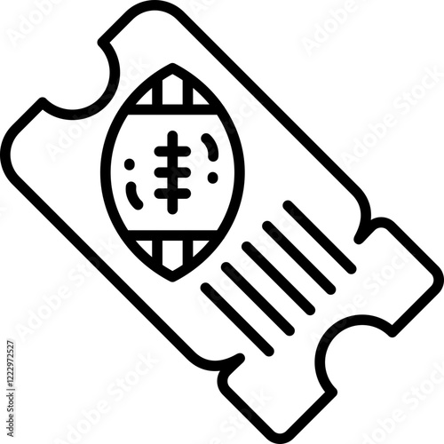 Football Stadium Ticket Icon
