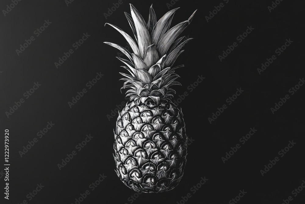 Obraz premium Pineapple in Black and White