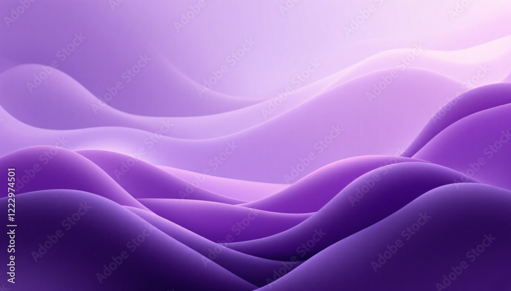 Obraz premium A captivating abstract background showcasing smooth, undulating purple waves in varying shades