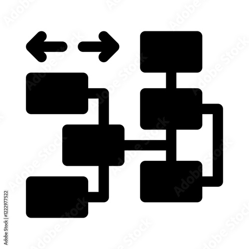 iterative process glyph icon