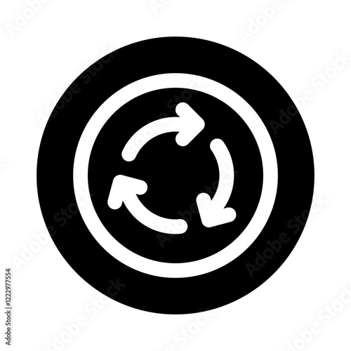 iterative workflow glyph icon