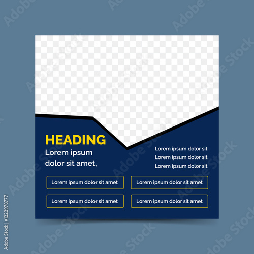 Social Media Post Design Template - Square Banner Template