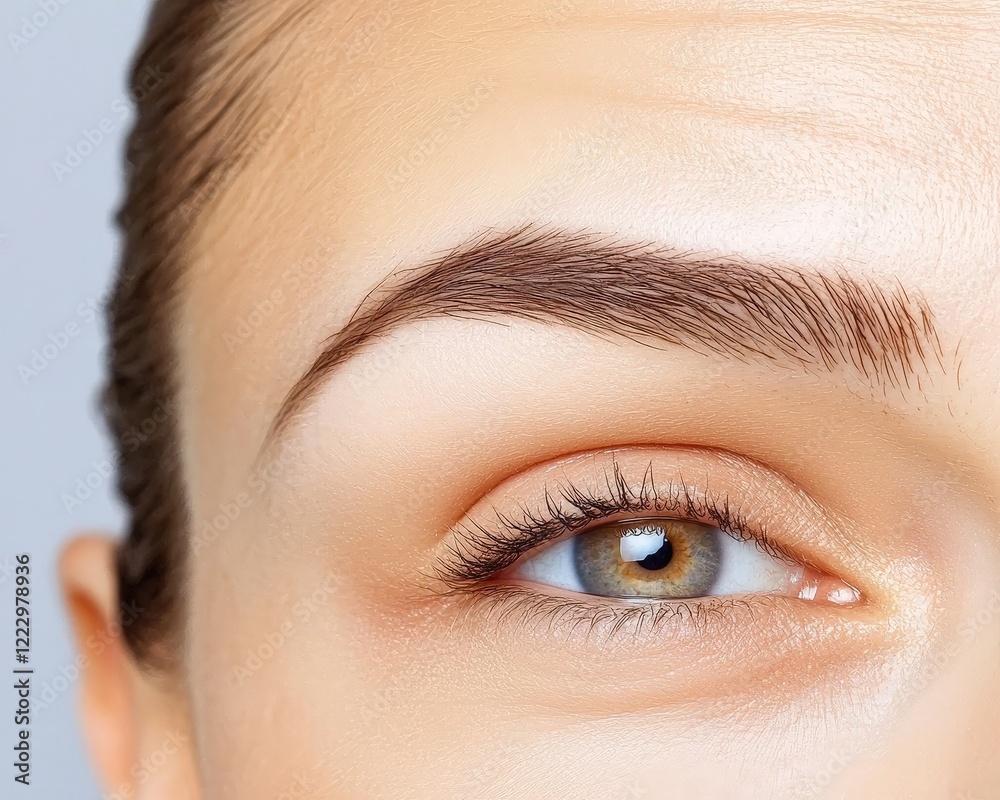 Obraz premium Forehead close-up showing fine lines and uneven skin tone