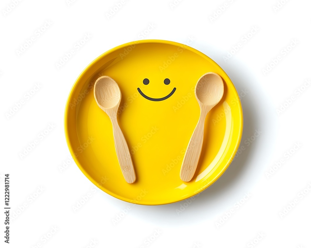 Fototapeta premium smiley face with PLATE