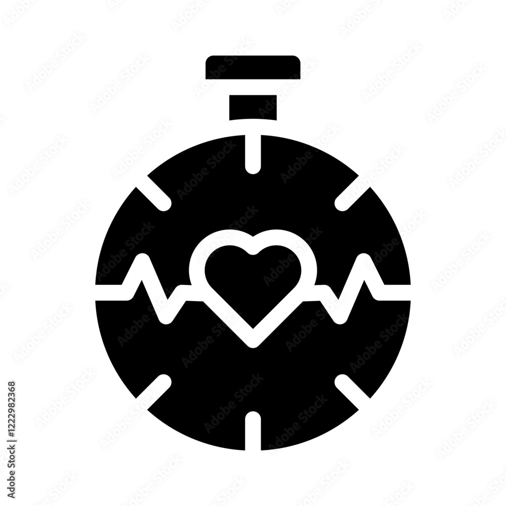 Obraz premium heart glyph icon