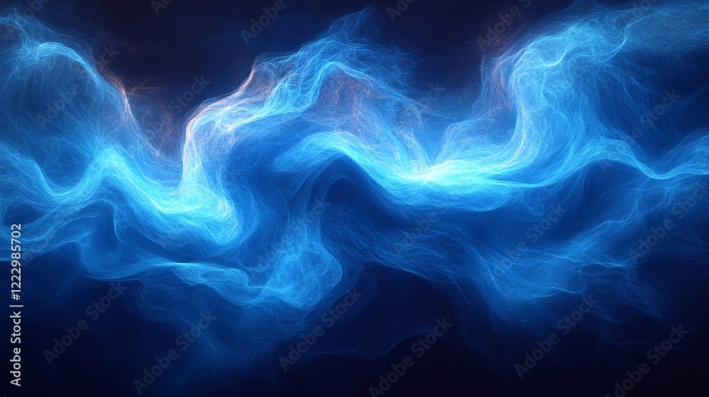 Obraz premium Blue energy fluctuation