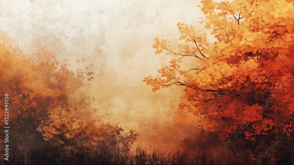 Wallpaper and texture in autumn colors with elements of autumn plants Wallpaper and texture in autumn colors with elements of autumn plants