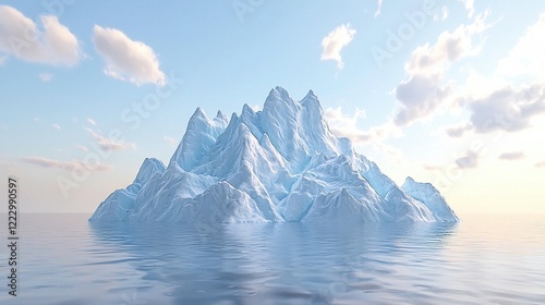 Wallpaper Mural Majestic iceberg floats in calm ocean at sunset; climate change imagery Torontodigital.ca