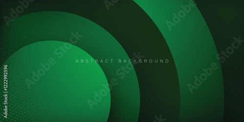 dark green circle pattern vector banner realistic abstract background eps10