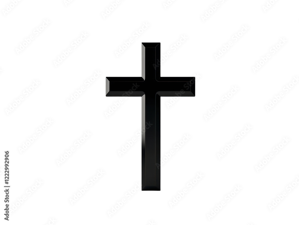 Isolated black christian cross symbol Isolated black christian cross symbol