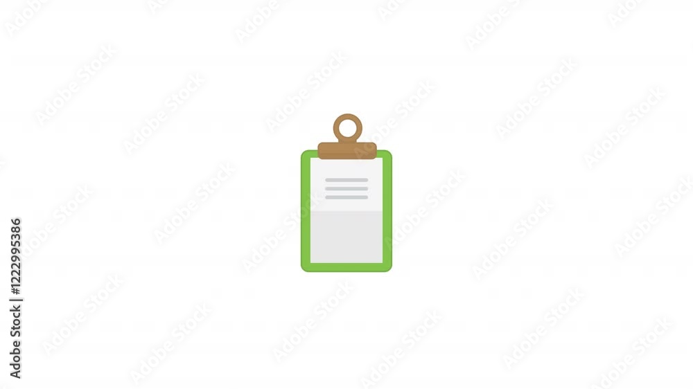 Notepad symbol icon animation 