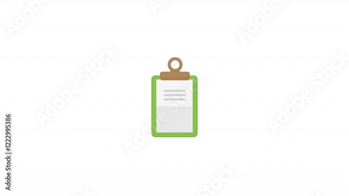 Notepad symbol icon animation  photo