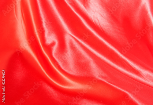 Satin fabric background red photo