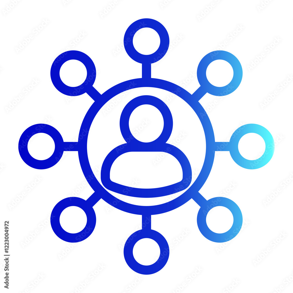 Social Science Icon with Trendy Line Gradient Style Social Science Icon with Trendy Line Gradient Style