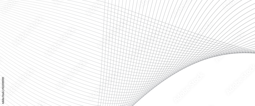 Fototapeta premium Vector gray wave curve lines with gray wave stripes 