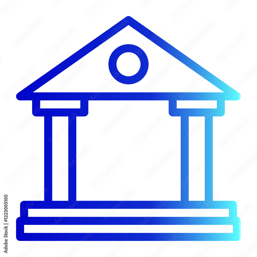 Political Science Icon with Trendy Line Gradient Style Political Science Icon with Trendy Line Gradient Style