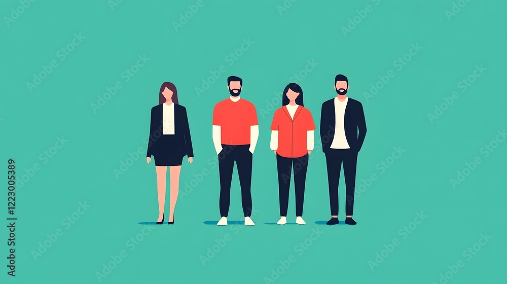 custom made wallpaper toronto digitalDiverse Business Team Collaborating to Solve Problems with Flat Design