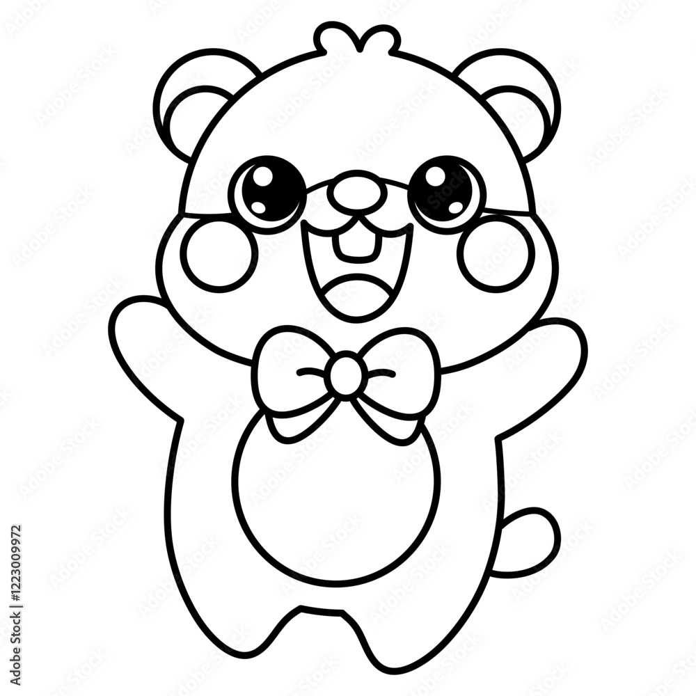 cute kawaii Groundhog outline cartoon doodle illustration cute kawaii Groundhog outline cartoon doodle illustration