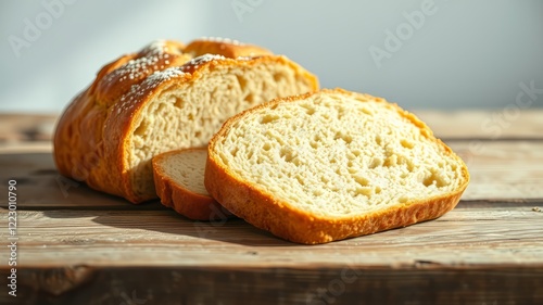 Irish Soda Bread on Rustic Wood, Deliciously Baked