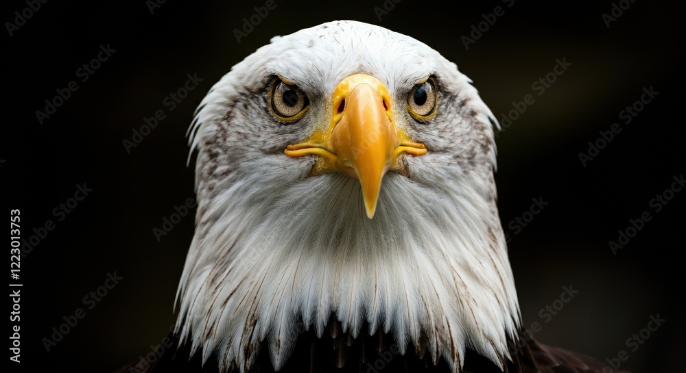 Majestic bald eagle with piercing eyes and striking features Majestic bald eagle with piercing eyes and striking features