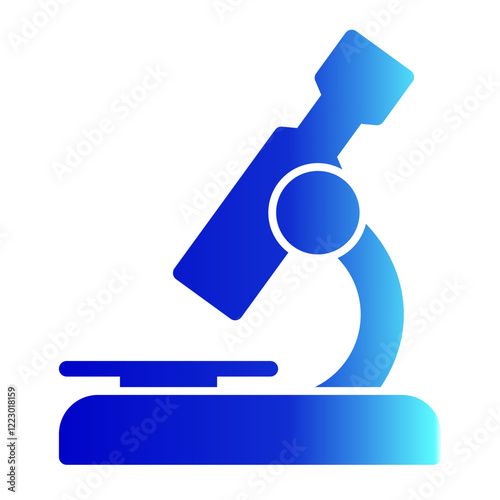 Microscope Icon with Trendy Glyph Gradient Style