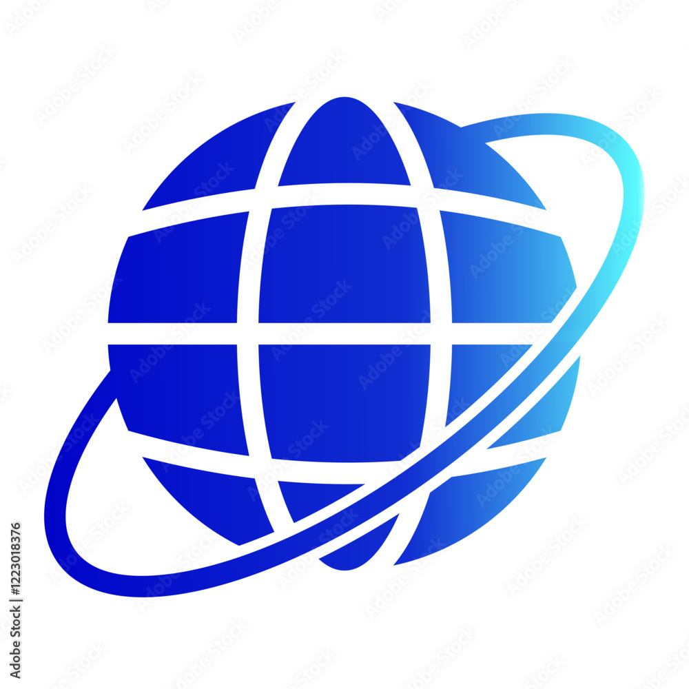 Globe Icon with Trendy Glyph Gradient Style Globe Icon with Trendy Glyph Gradient Style