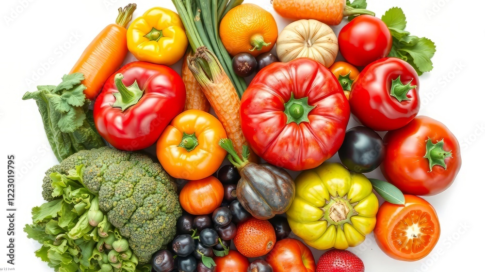 Organic Food Illustrations - Fresh Produce Organic Food Illustrations - Fresh Produce
