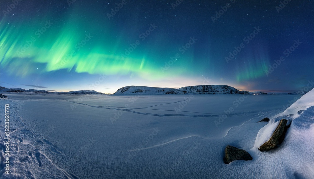 Naklejka premium Northern Lights in Greenland