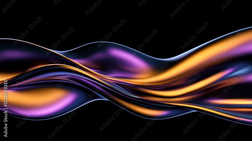 Abstract Metallic Wave Background Abstract Metallic Wave Background