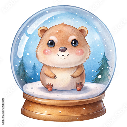 
Create an image Groundhog  fireworks  wearing winter clothes
