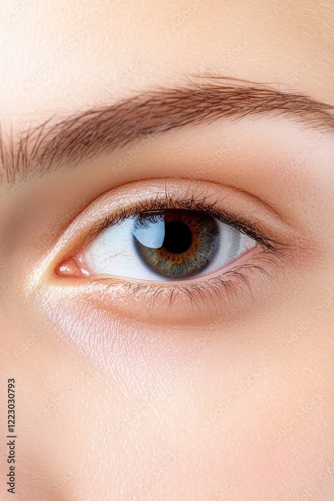Under-eye close-up showcasing dark spots and soft shadows Under-eye close-up showcasing dark spots and soft shadows