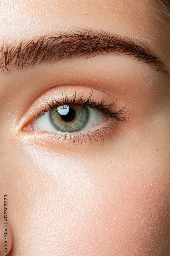 Under-eye close-up showcasing dark spots and soft shadows Under-eye close-up showcasing dark spots and soft shadows