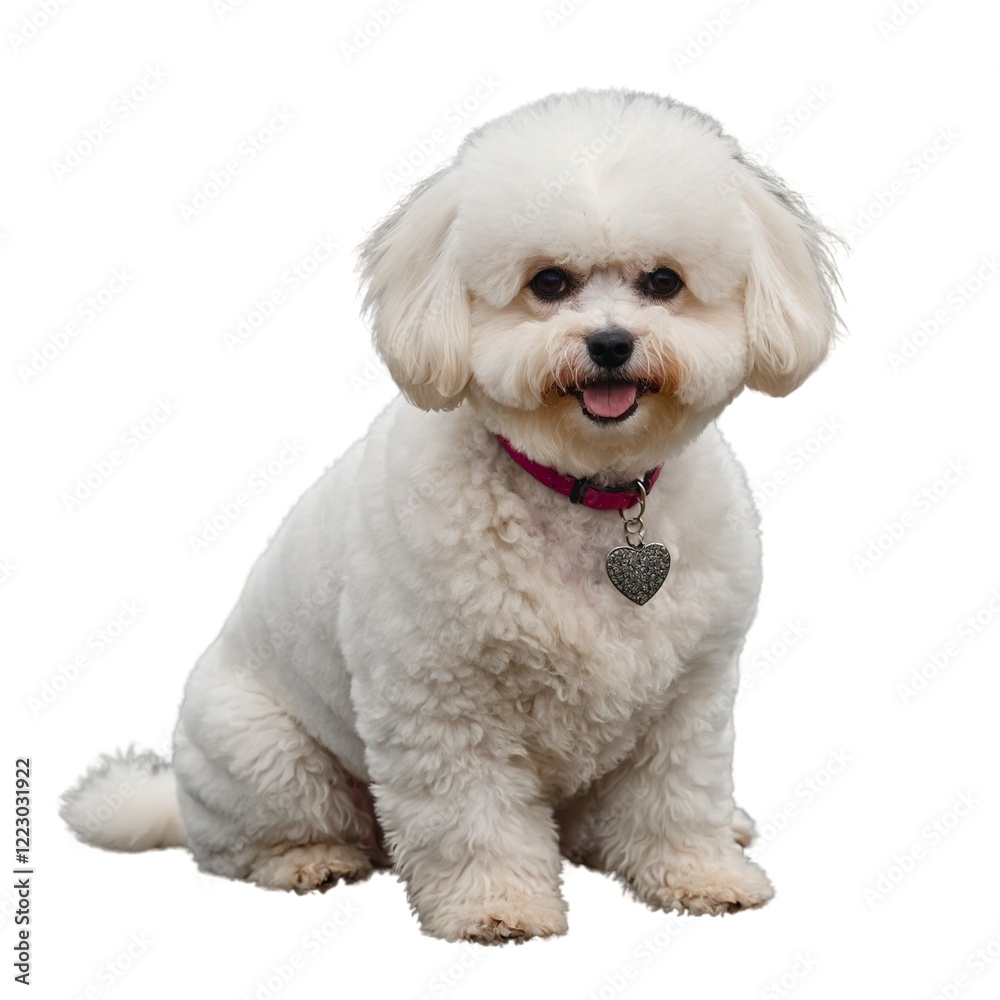 cute little bichon dog standing, opening mouth and growling. Adorable fluffy white bichon frise dog sitting with a curious expression. isolated on a white or transparent background. cute little bichon dog standing, opening mouth and growling. Adorable fluffy white bichon frise dog sitting with a curious expression. isolated on a white or transparent background.
