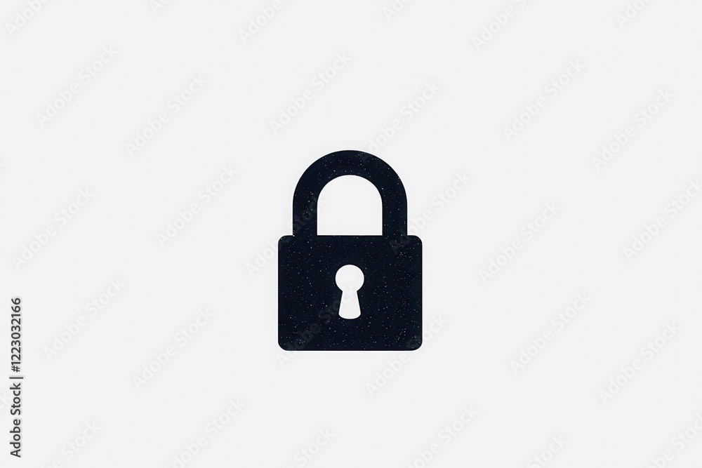 secure password icon, cybersecurity safety concept, simple flat style, black and white, isolated on white background secure password icon, cybersecurity safety concept, simple flat style, black and white, isolated on white background