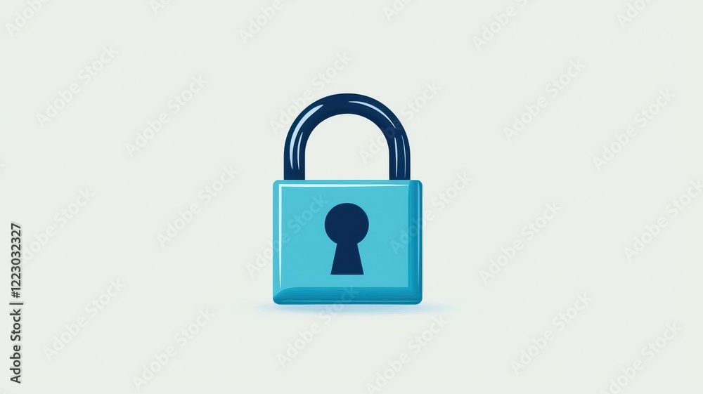 firewall with digital lock, privacy protection concept, modern flat style, blue highlights, isolated on white background , closes up firewall with digital lock, privacy protection concept, modern flat style, blue highlights, isolated on white background , closes up