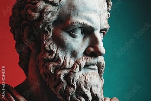 Ancient statue philosopher poster