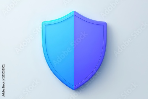 Free Download firewall icon with shield, data privacy protection, clean vector, blue tones, isolated on white background , closes up - GFXLoad