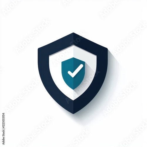 Free Download privacy shield icon with firewall, secure data concept, flat design, blue and gray, isolated on white background - GFXLoad