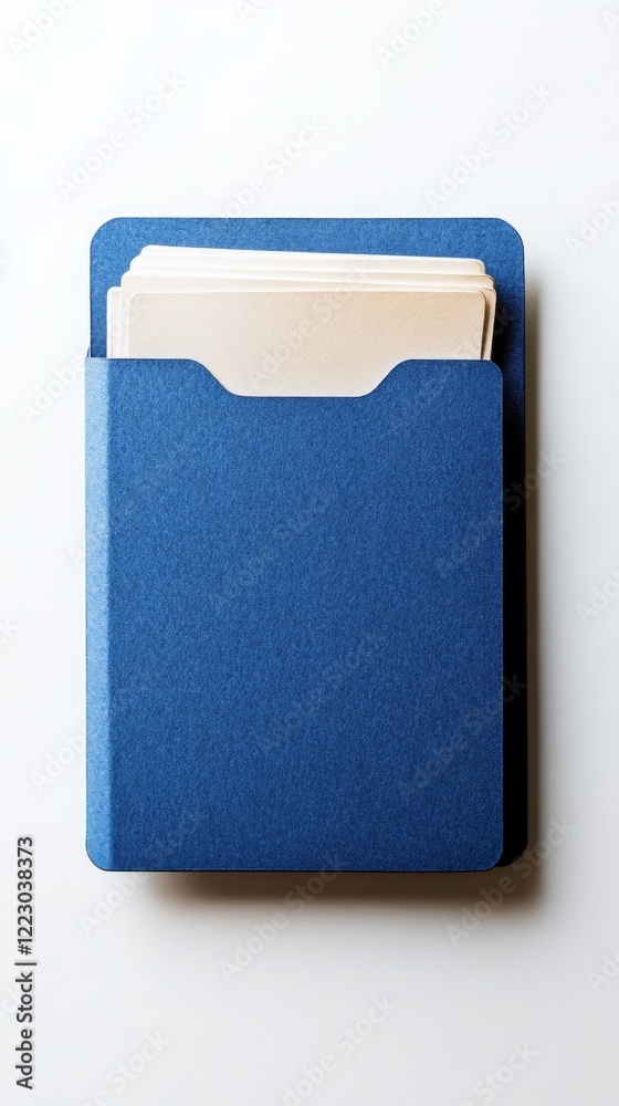 A Striking Blue Folder with Documents, Perfect for Modern Office Spaces A Striking Blue Folder with Documents, Perfect for Modern Office Spaces
