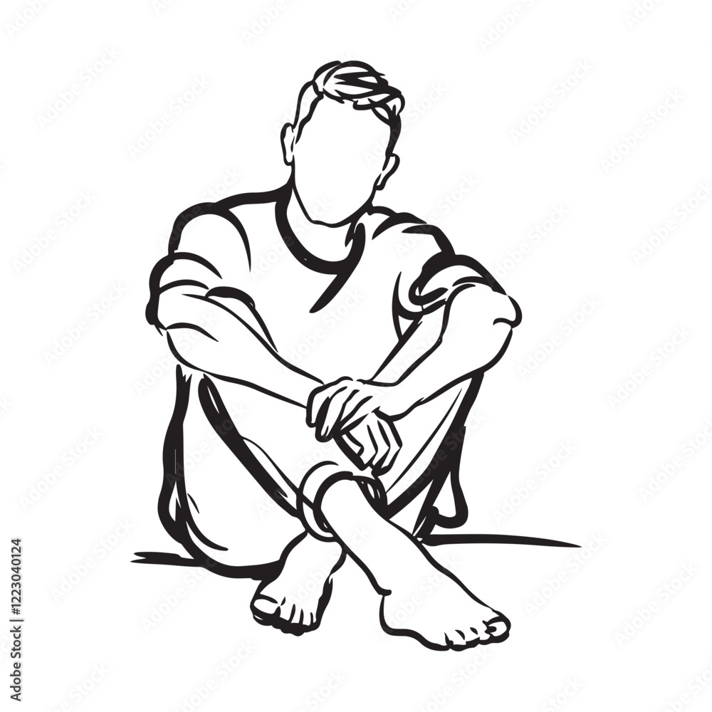 Man Relaxing Calm Pose Silhouette - Simple Vector Design - Man in Relax Pose Vector - Man Relaxing Doodle - Relaxation Illustration - Man in Relax Pose Line Art
Man Relaxing Calm Pose Silhouette - Simple Vector Design - Man in Relax Pose Vector - Man Relaxing Doodle - Relaxation Illustration - Man in Relax Pose Line Art