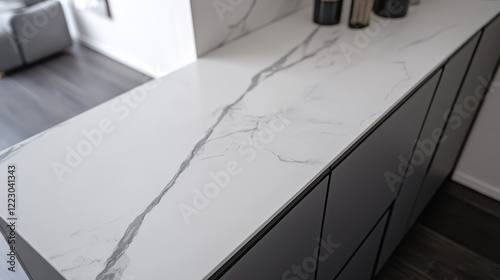 Modern Kitchen Countertop, Marble Effect photo