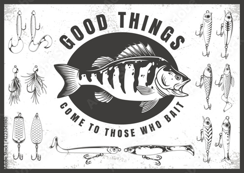 Good things come to those who bait fishing poster