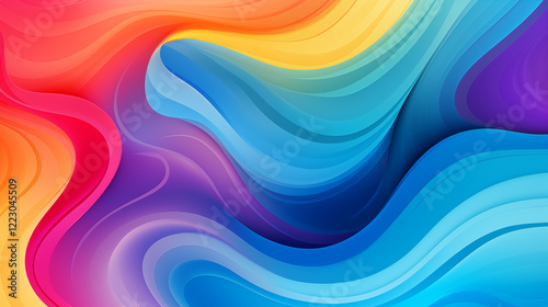 Vibrant Abstract Color Waves – Fluid and Dynamic Digital Art