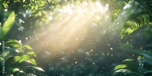 Sunbeams Through Rainforest...