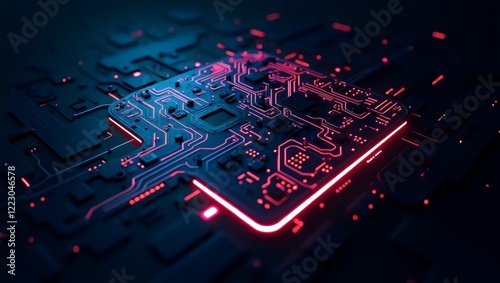 Circuit Board Tech Design Components High Power Microchip Electronic System