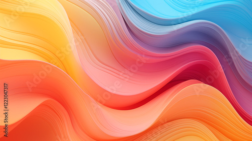 Vibrant Abstract Color Waves – Fluid and Dynamic Digital Art