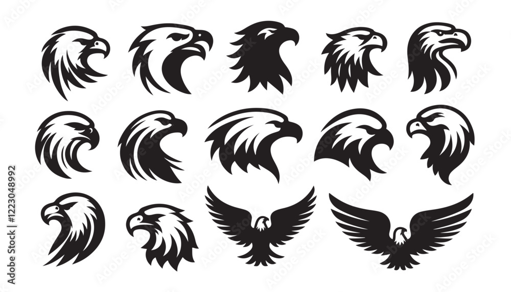 Obraz premium Eagle Head Silhouette illustration vector file 