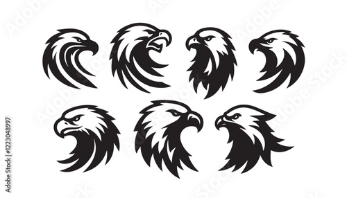 Set of Eagle head design big pack of illustration